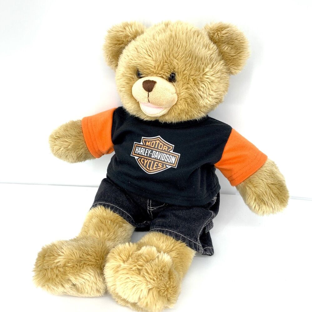 Build A Bear Light Brown Bear Harley Davidson